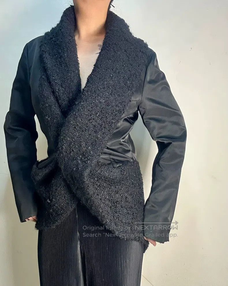 Issey Miyake Issey Miyake Black Asymmetric Furry Irregular 3D Coat Size M / US 6-8 / IT 42-44 - 3 Thumbnail