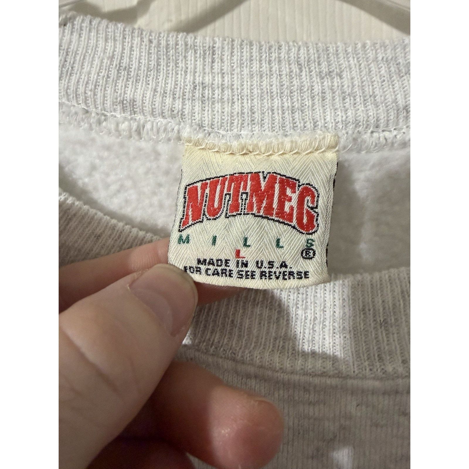 Nutmeg Vtg 90s Notre Dame Nutmeg Crewneck Sz L College Sweatshirt Size US L / EU 52-54 / 3 - 2 Thumbnail