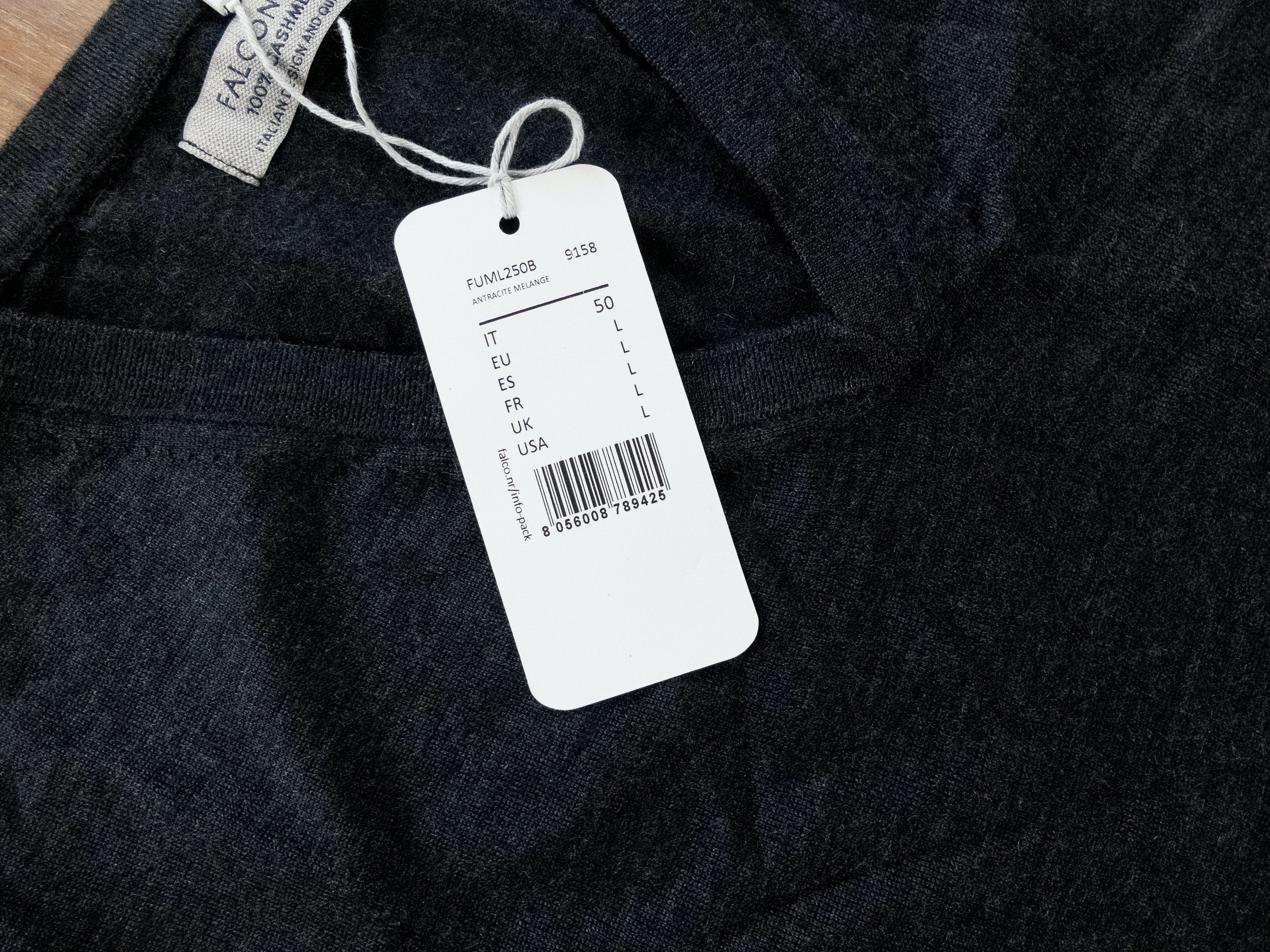 Other FALCONERI dark gray cashmere v-neck sweater Large Size US L / EU 52-54 / 3 - 3 Thumbnail