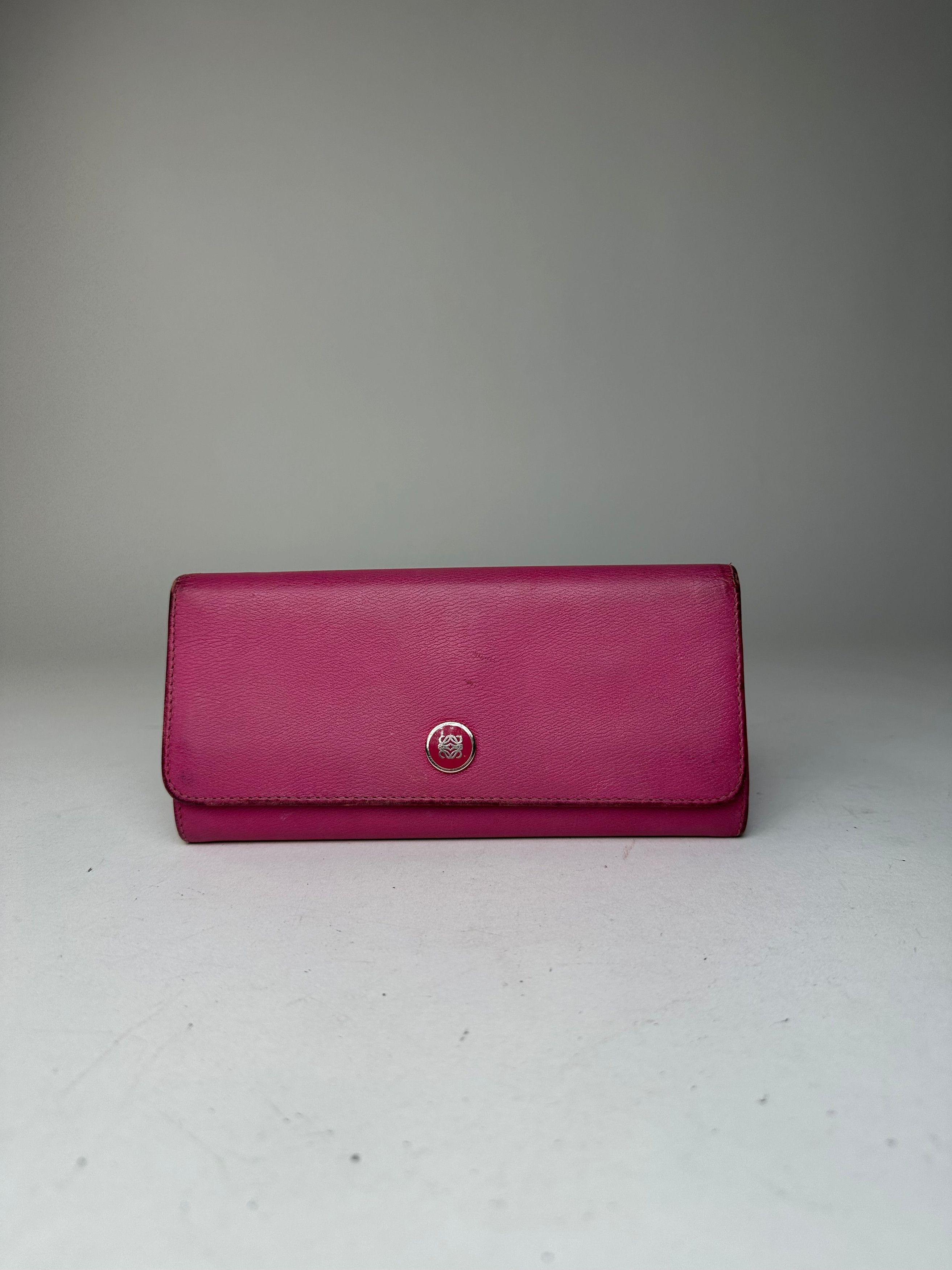 Loewe Vintage Madrid Leather Long Wallet Purple Size ONE SIZE - 1 Thumbnail