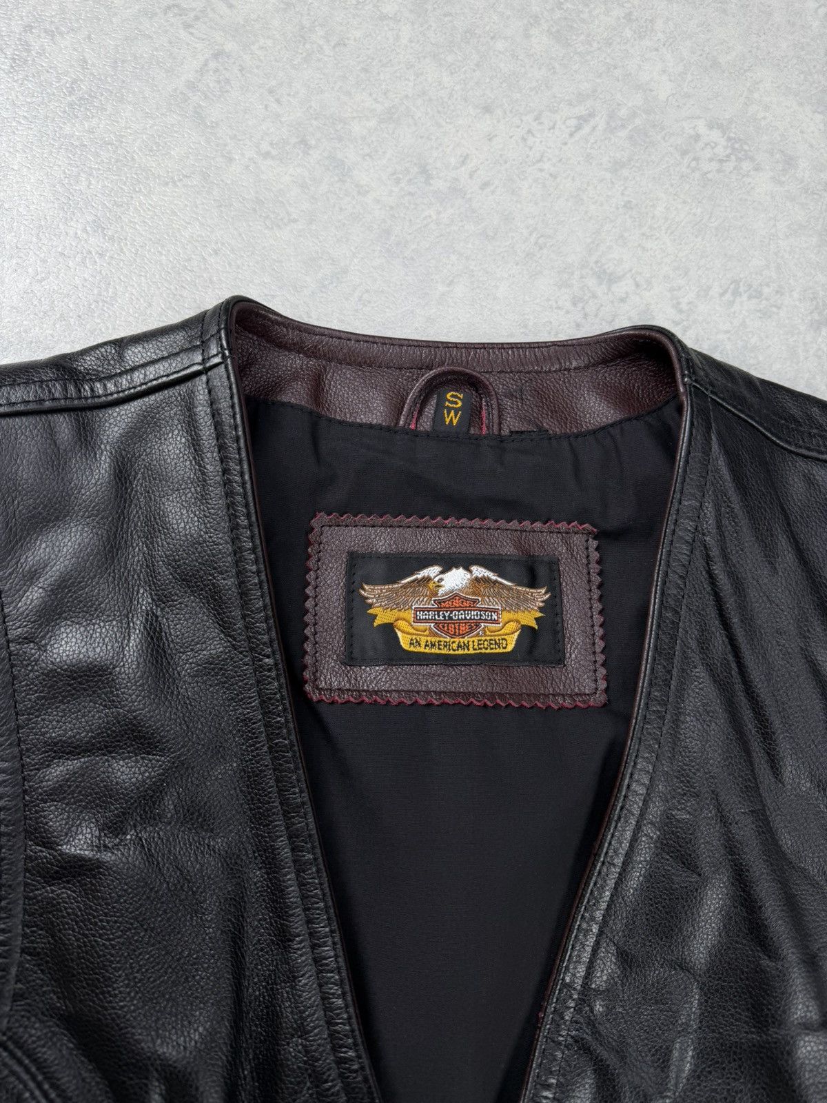 Harley Davidson Vintage Harley Davidson 95th Anniversary Leather Vest Wome’s Size S / US 4 / IT 40 - 4 Thumbnail