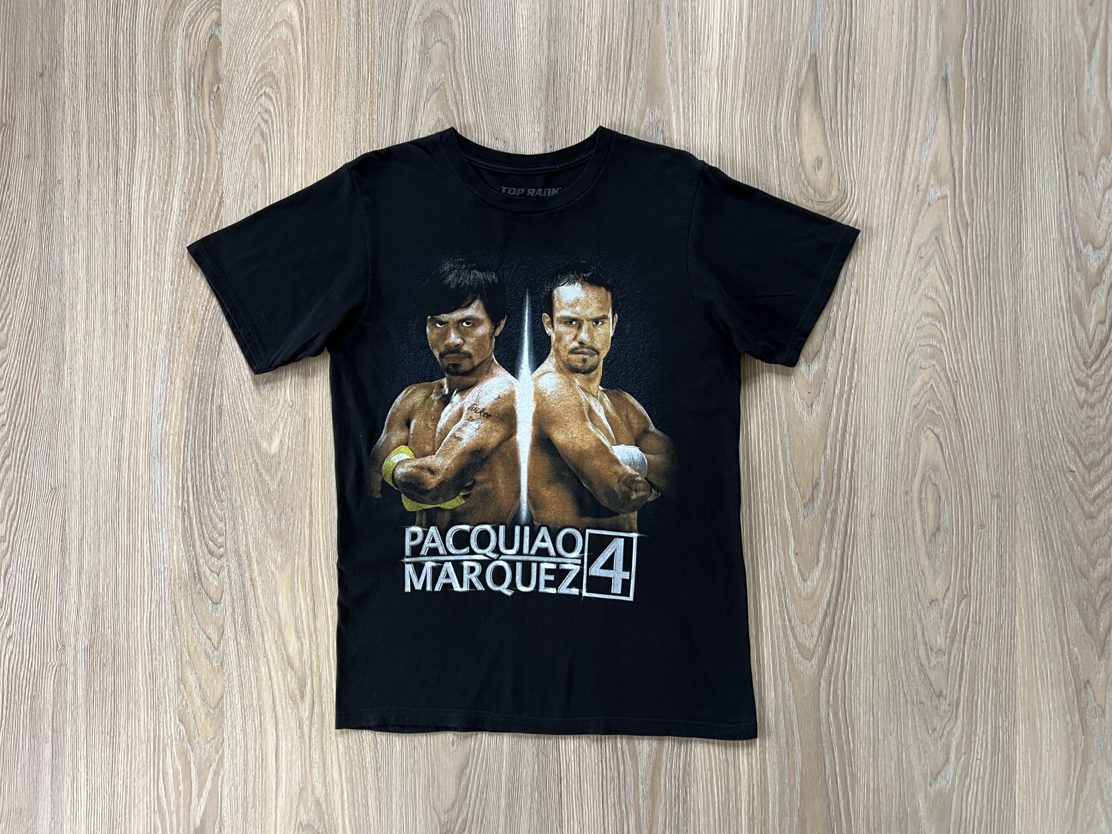 image of Made In USA x Vintage Pacquiao Vs Márquez 2012 Vintage T Shirt in Black, Men's (Size Medium)