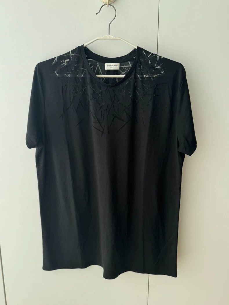 Saint Laurent Paris Saint laurent paris 14SS Thorn Burnt Silk-Blend Short Sleev Size US M / EU 48-50 / 2 - 1 Thumbnail