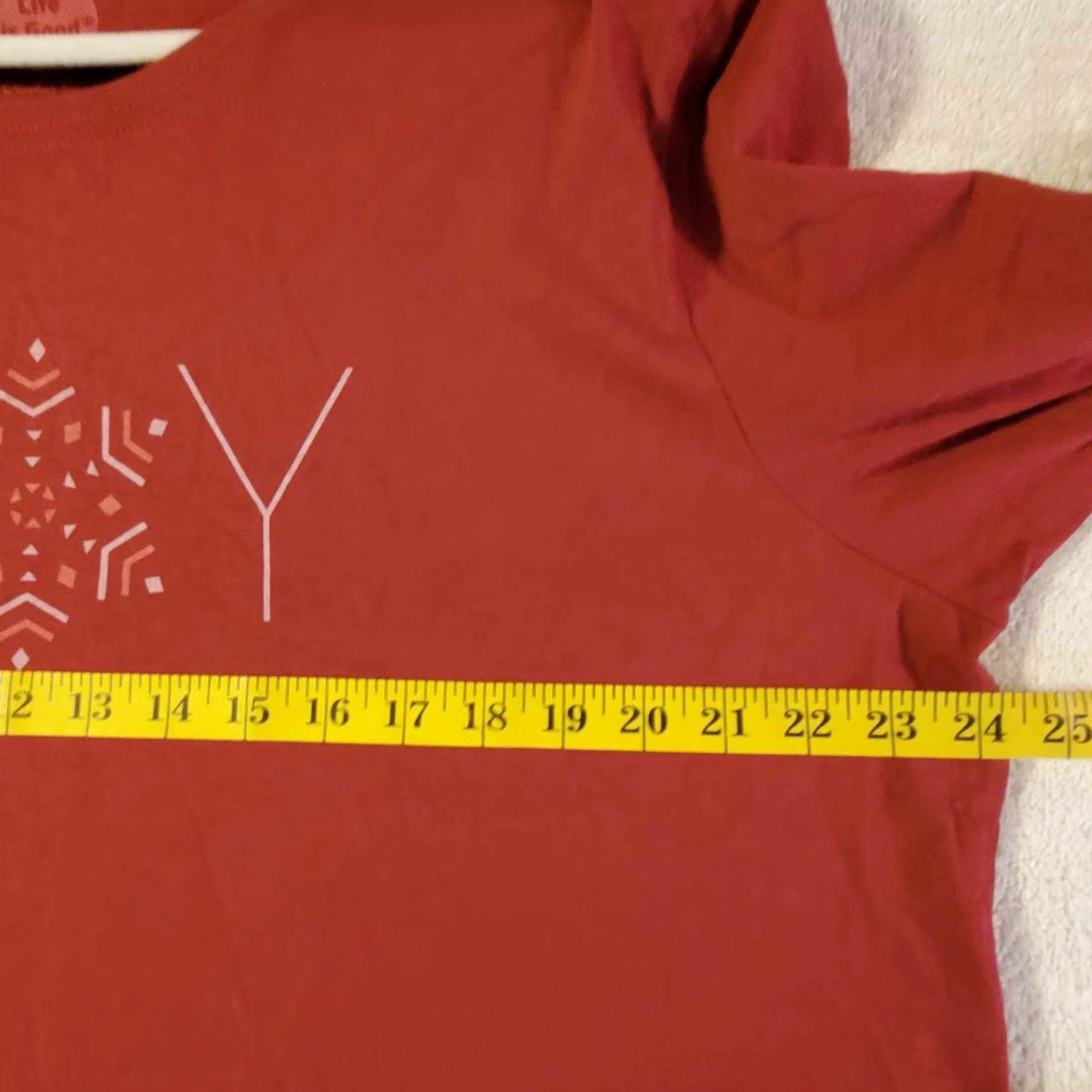 Life is Good Life Is Good Crusher Tee 2XLT Long Sleeve Snow Flake Joy Christmas Women red 2XL Tall Shirt Mens? Size XXL / US 16-18 / IT 52-54 - 7 Thumbnail