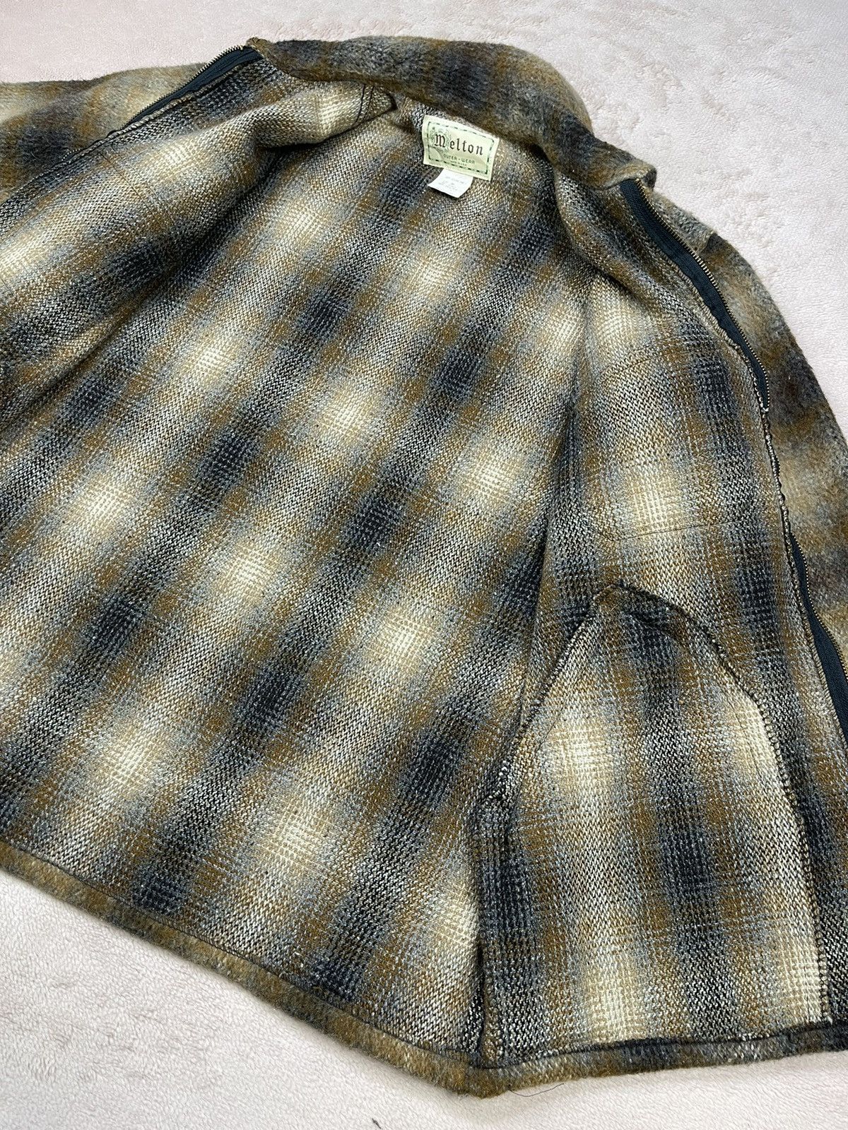 Vintage Vtg 80s Melton Shadow Plaid Flannel Tartan Jacket Size US M / EU 48-50 / 2 - 6 Thumbnail