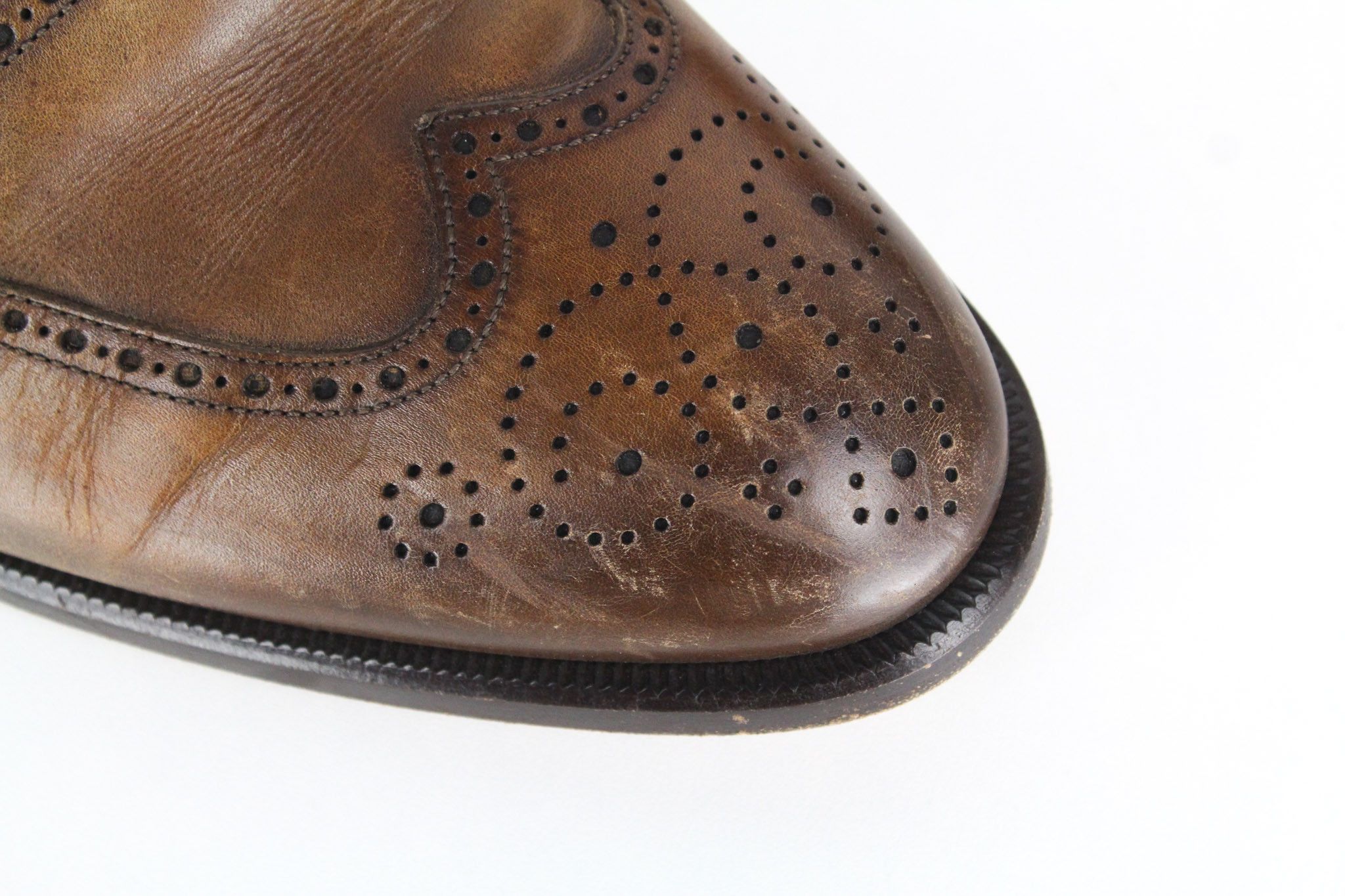 Suitsupply EU44.5 Brown Oxford Leather Low-Top Laced 72423 Size US 11.5 / EU 44-45 - 10 Thumbnail