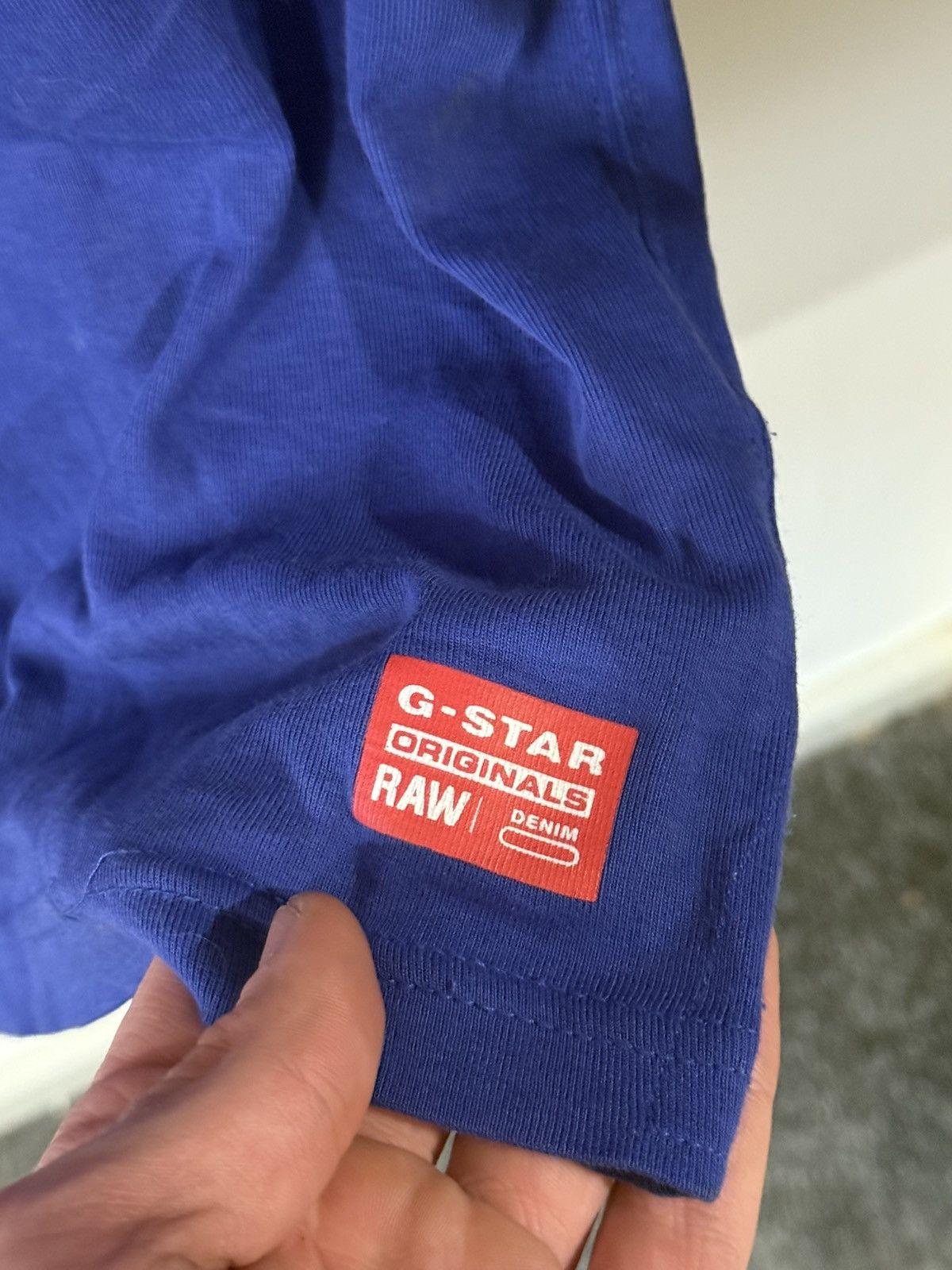 G-Star G-STAR RAW Shirt Blue and Red Tee Size US M / EU 48-50 / 2 - 4 Thumbnail