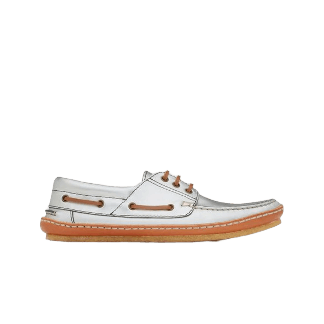 Saint Laurent Paris o1s1wg110824 Ashe Boat Shoes in Metalized in Silver Size US 9.5 / EU 42-43 - 1 Preview