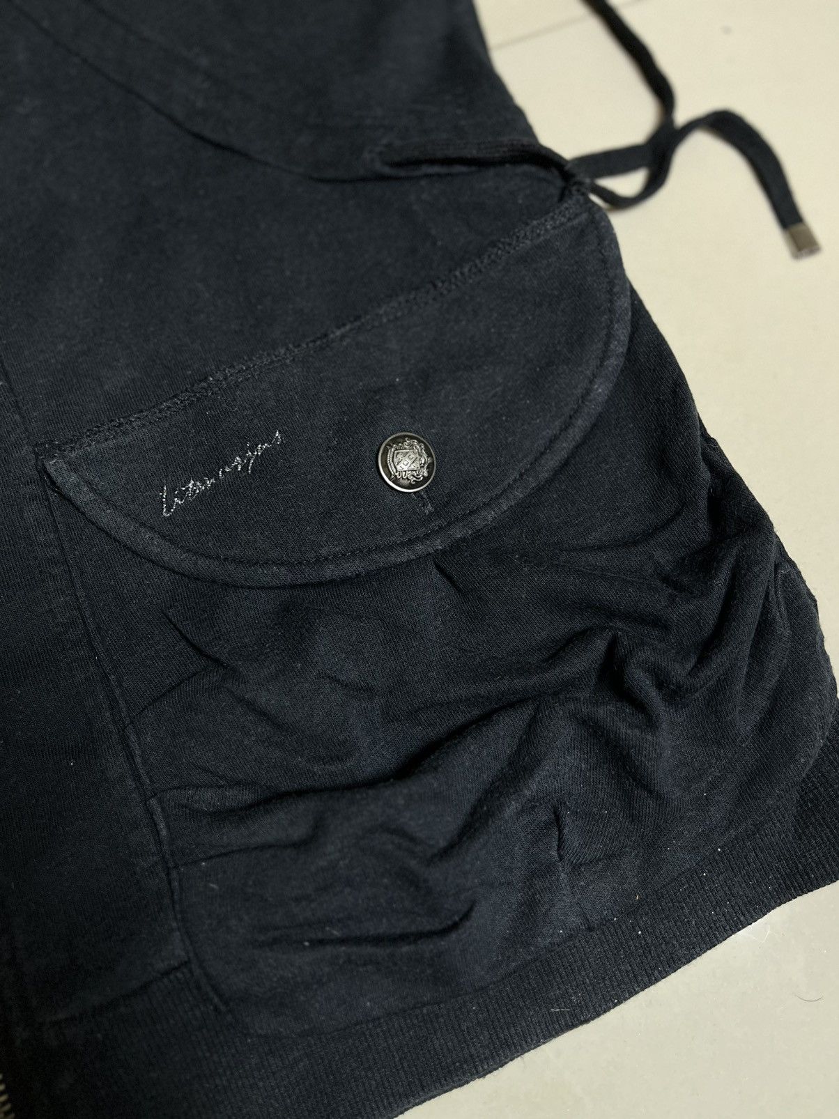 Le Grande Bleu (L.G.B.) Litmus Jeans Fur Trim Techwear Short Sleeve Hoodie Size US M / EU 48-50 / 2 - 5 Thumbnail