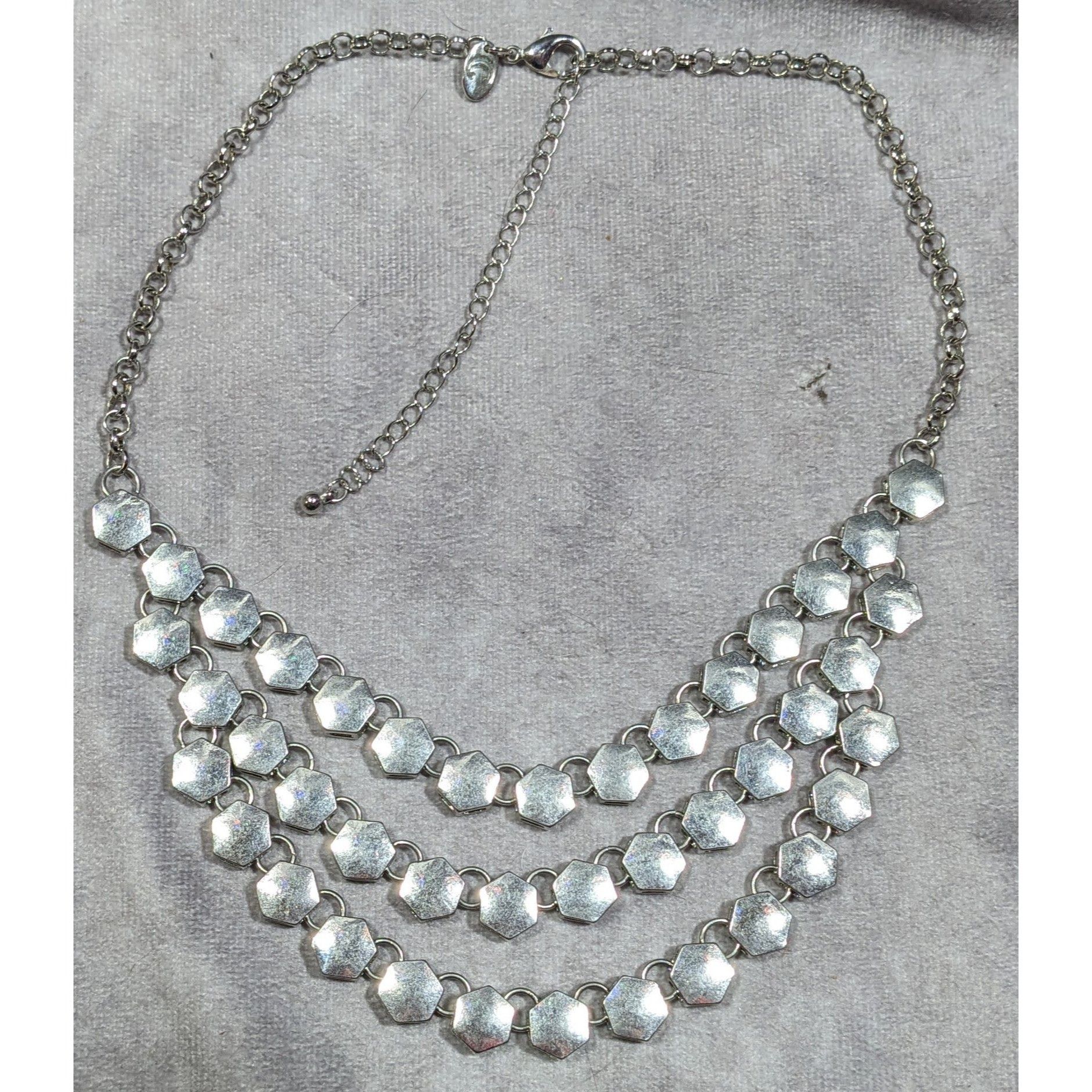 Other Charming Charlie Modern Hexagonal Concave Multilayer Link Ne Size ONE SIZE - 7 Thumbnail
