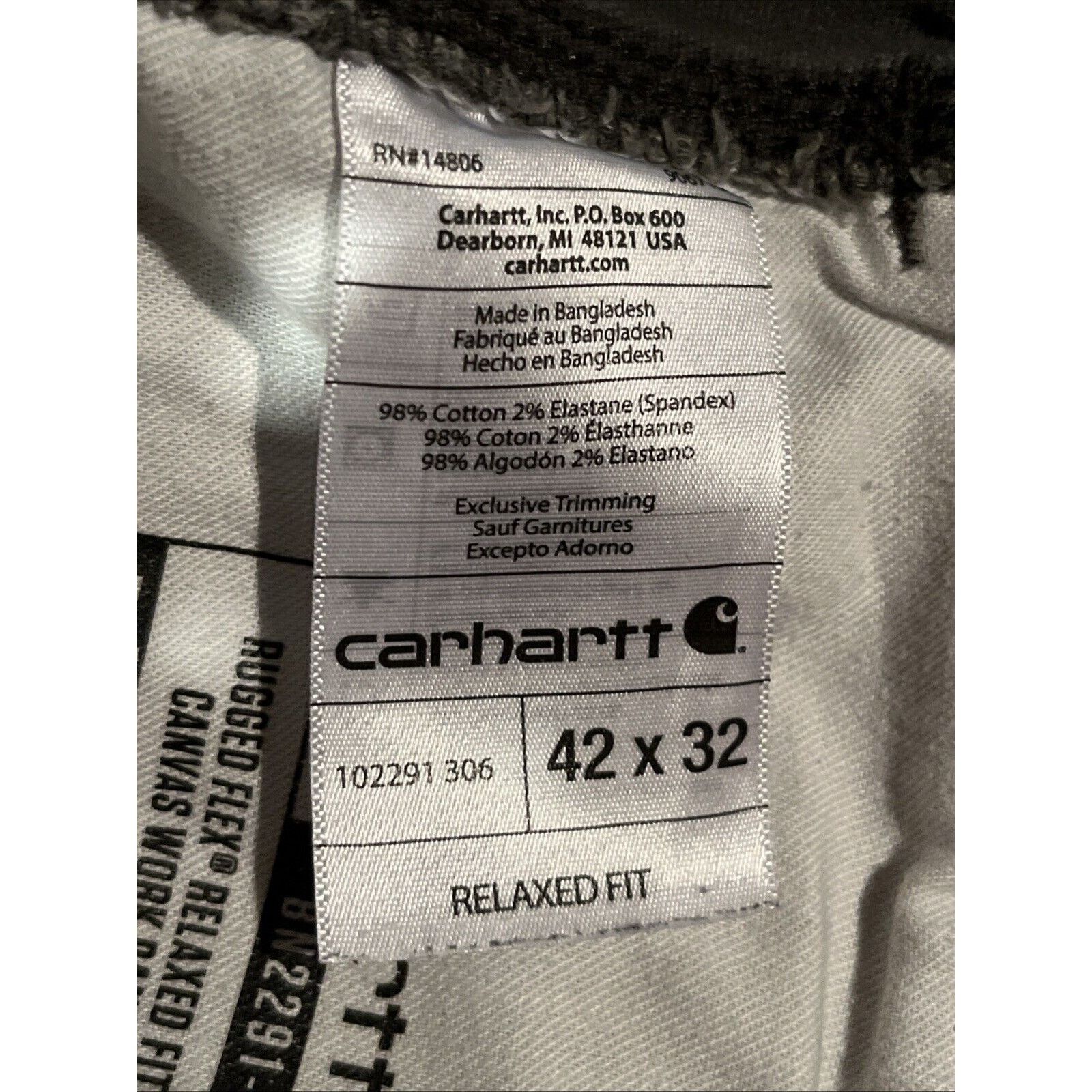 Carhartt Carhartt Men’s 42x31 Canvas Carpenter Workwear Gray Work Size US 42 / EU 58 - 14 Thumbnail
