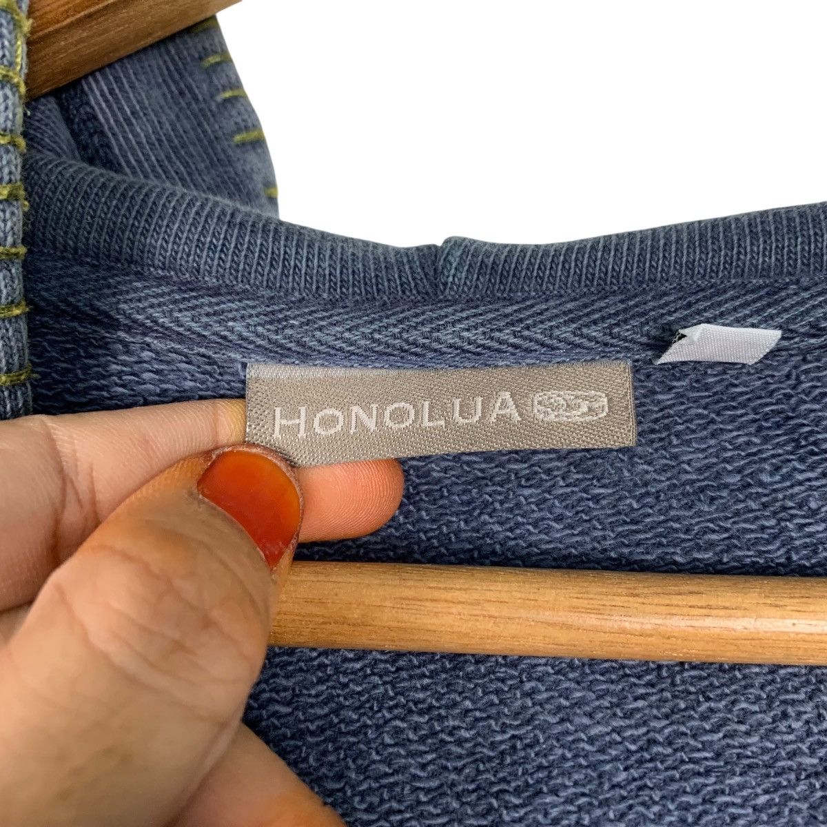 Vintage HONOLUA Surf ALOHA Big Logo Zipper Hoodies #3611-C165 Size US L / EU 52-54 / 3 - 12 Thumbnail