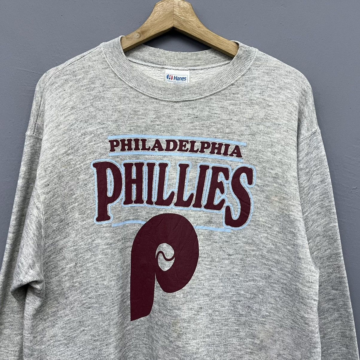 MLB Vintage 80s Philadelphia Phillies MLB Sweatshirt Size US L / EU 52-54 / 3 - 3 Thumbnail