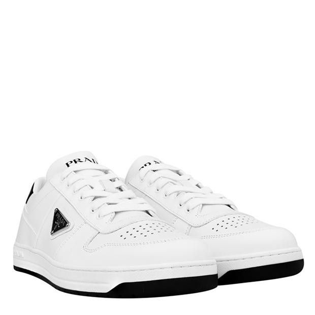 Prada Men'S Downtown Leather Low Top Trainers Size US 10 / EU 43 - 4 Thumbnail