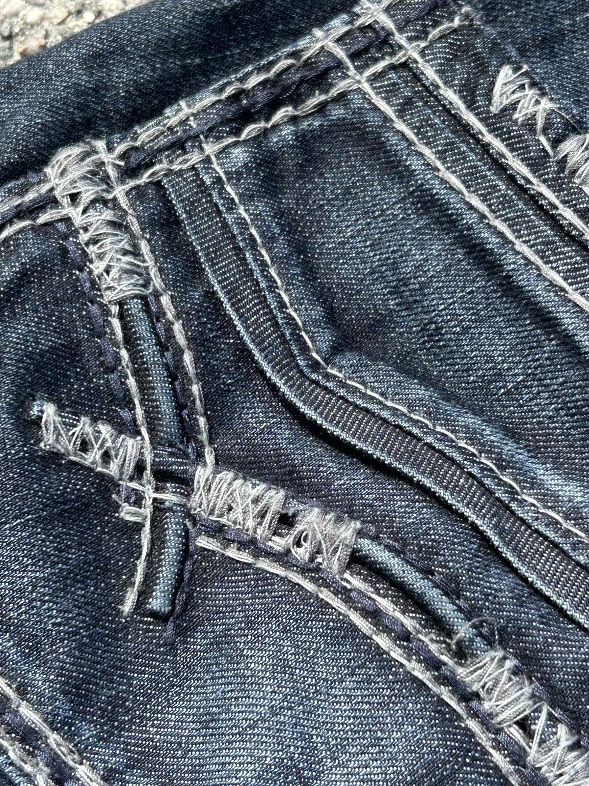 BKE BKE Grunge Embroidered Distressed Jeans Size US 30 / EU 46 - 8 Thumbnail