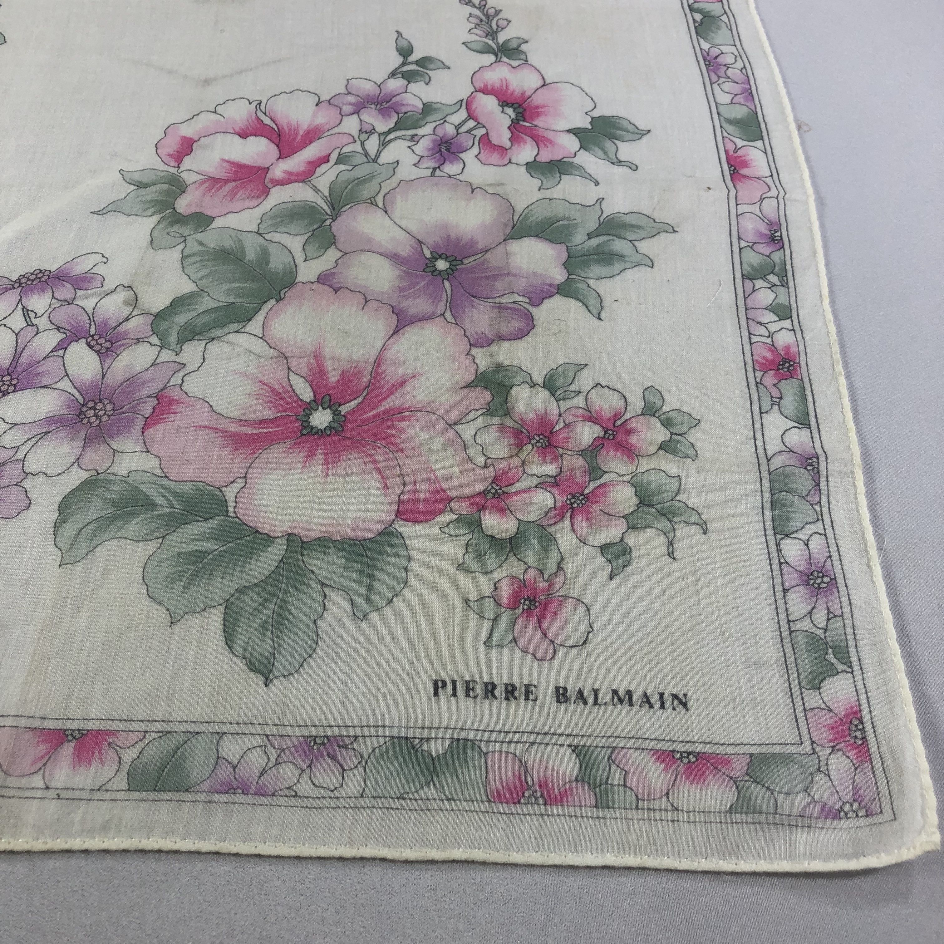 Pierre Balmain Pierre Balmain Floral Handkerchief Neckerchief Bandana H2013 Size ONE SIZE - 5 Thumbnail