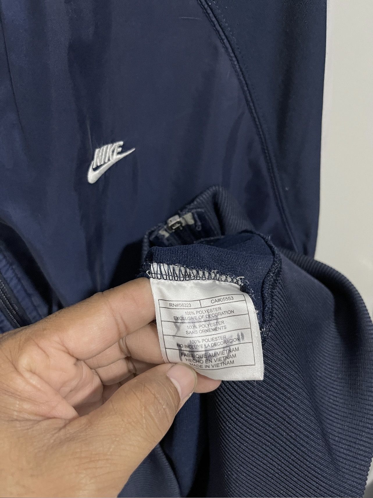Nike × Vintage Y2k Nike Swoosh Mini Logo Embroidery Zip Up Jacket Size US L / EU 52-54 / 3 - 7 Thumbnail