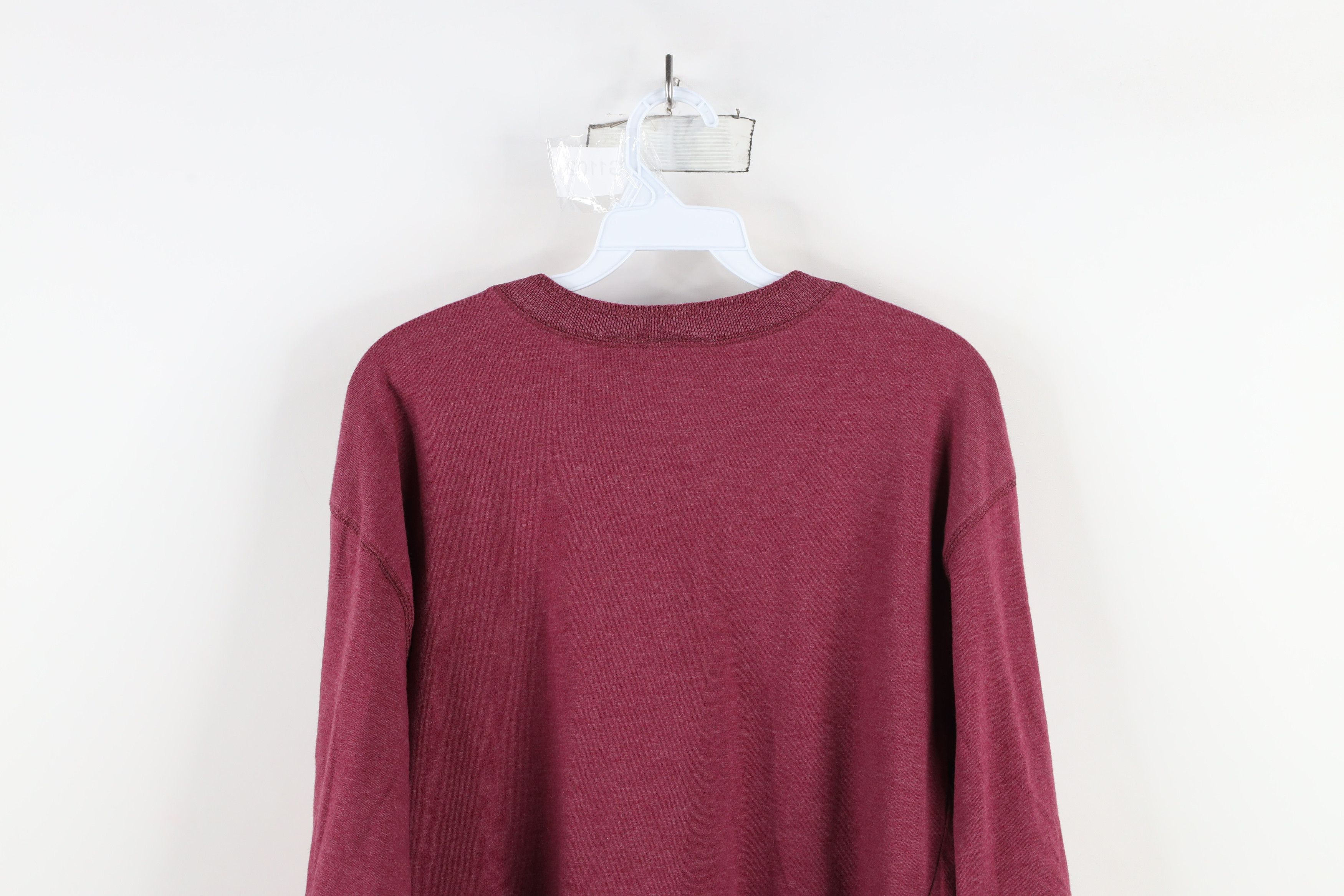 Vintage Vintage 90s Streetwear Blank Long Sleeve Henley T-Shirt Red Size US M / EU 48-50 / 2 - 10 Thumbnail