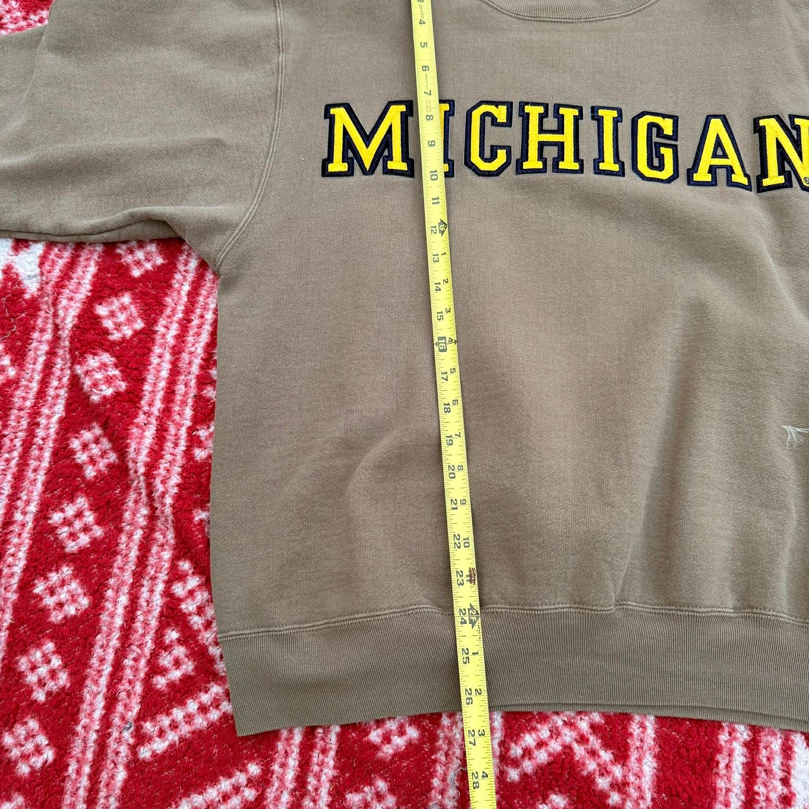 Fruit Of The Loom Vtg 90s Michigan Wolverines Sweatshirt Large Size US L / EU 52-54 / 3 - 4 Thumbnail