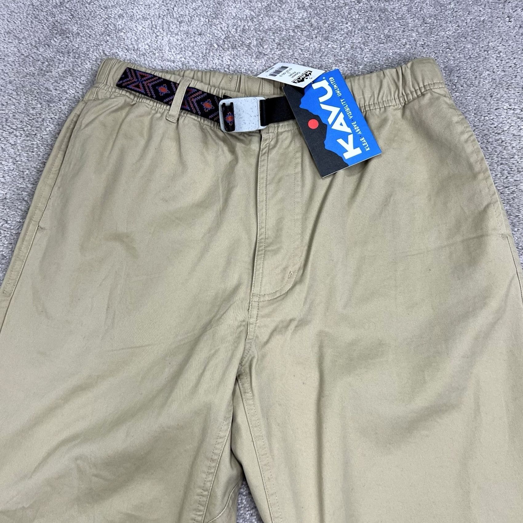 KAVU KAVU Pants Mens Large 29x29 Hiking Belted Gibson Khaki Beige Canvas Classic Outdoor NWT Size US 33 - 2 Thumbnail