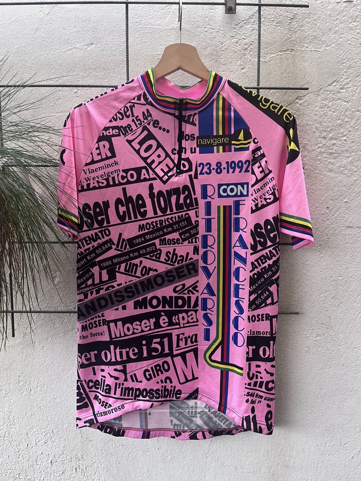 Vintage Ciegi Vintage Bicycle italian Jersey Francesco Moser Size US L / EU 52-54 / 3 - 1 Thumbnail