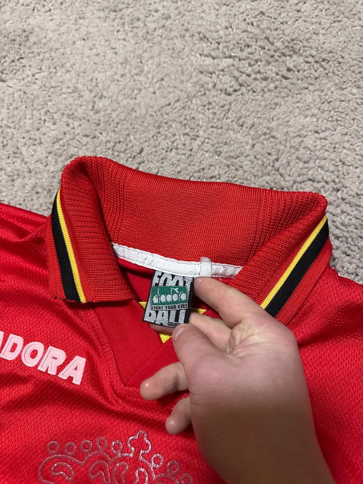 Diadora Diadora Belgium 1996/97 Home Football Shirt Soccer Jersey XL Size US XL / EU 56 / 4 - 5 Thumbnail