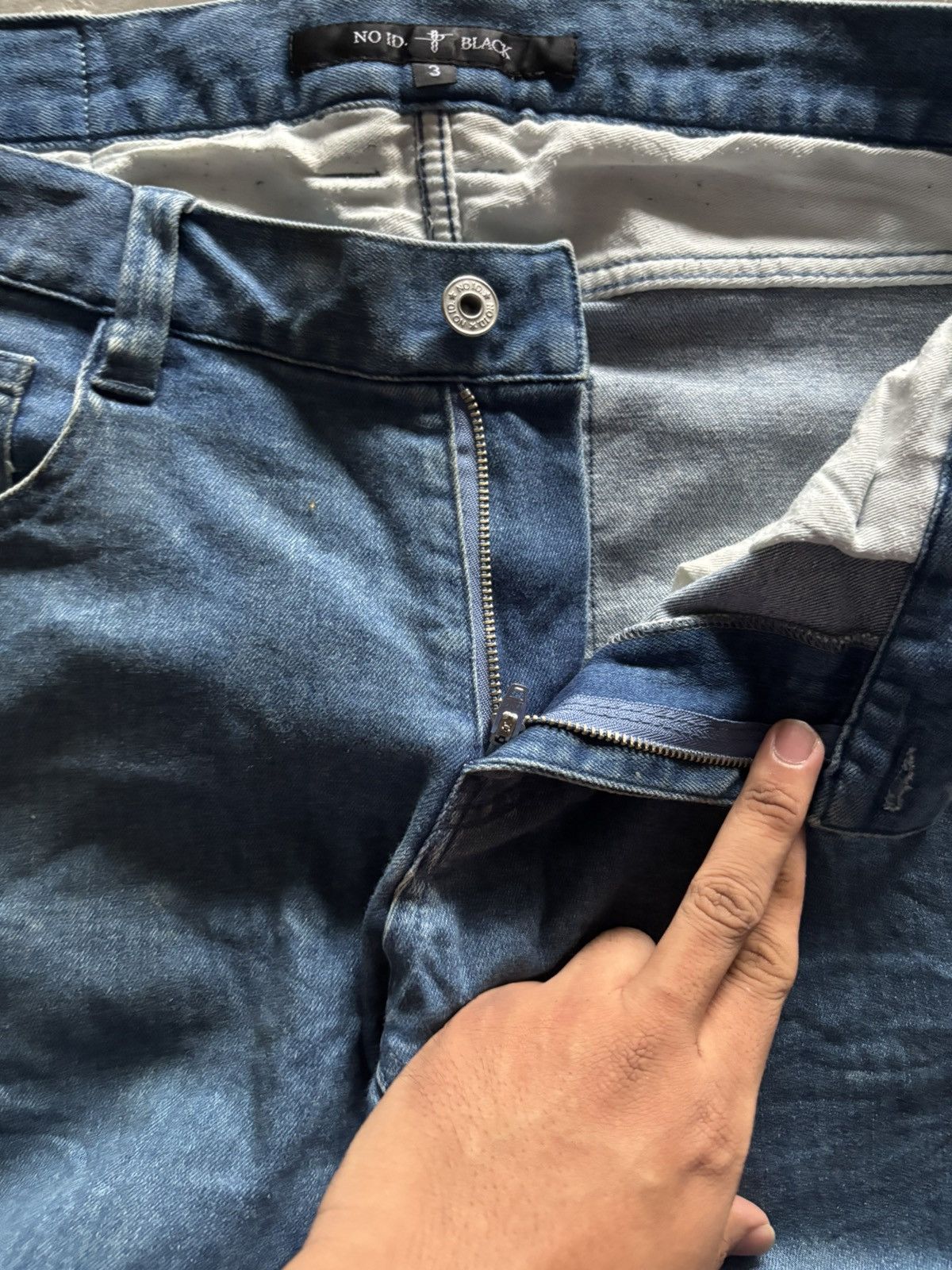 If Six Was Nine × Le Grande Bleu (L.G.B.) × NO ID SICK NO ID JAPANESE DENIM SLIM HEDI SLIMANE STYLE PUNK ROCK Size US 34 / EU 50 - 4 Thumbnail