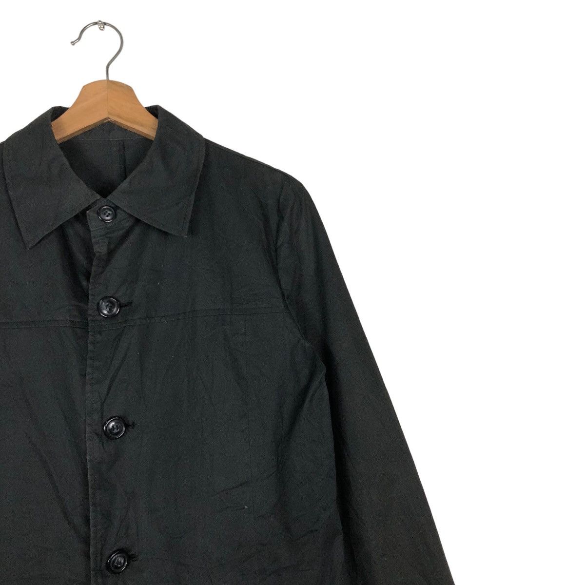 Issey Miyake Rich Black Long Jacket Double Collar Sunao Kiwahara IS Japan Size US M / EU 48-50 / 2 - 6 Thumbnail