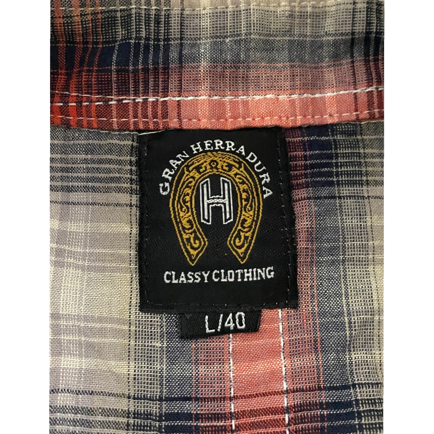 Vintage Gran Herradura Western Shirt Pearl Snap Mens Size L Plaid Long Sleeve Shirt Size US L / EU 52-54 / 3 - 4 Thumbnail