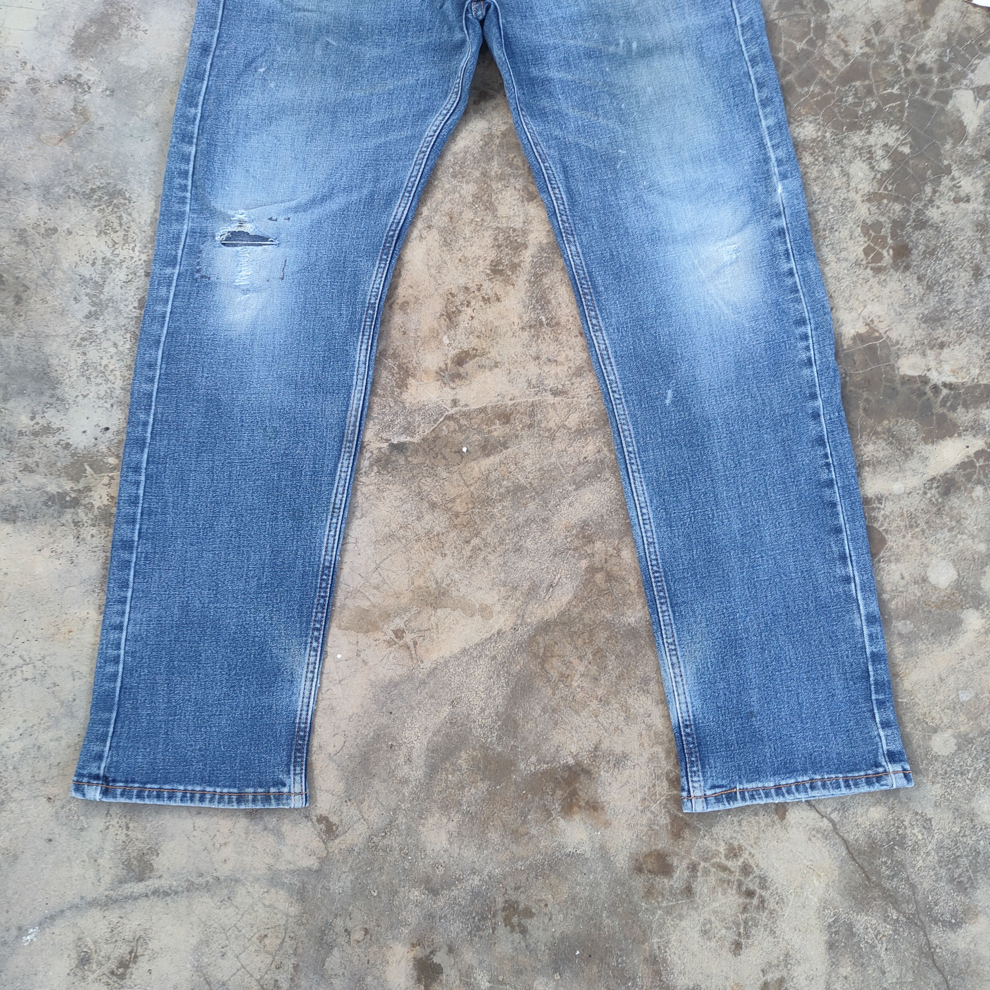 Jean × Levi's LEVI'S 505 DISTRESSED FADED JEANS PANTS Size US 34 / EU 50 - 4 Thumbnail