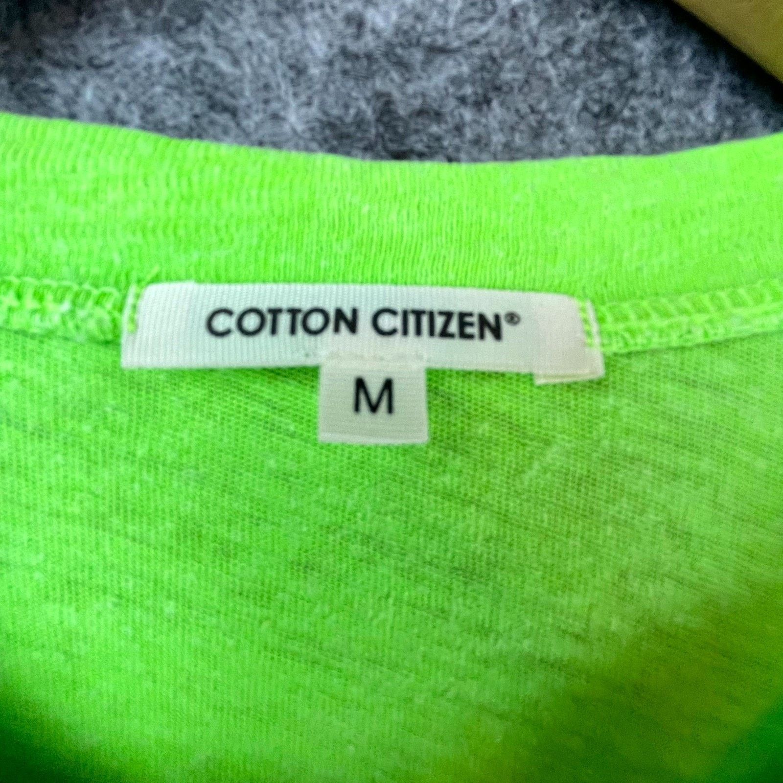 COTTONCITIZEN Cotton Citizen John T-Shirt Medium Lime Green Cotton Hemp Size US M / EU 48-50 / 2 - 4 Thumbnail