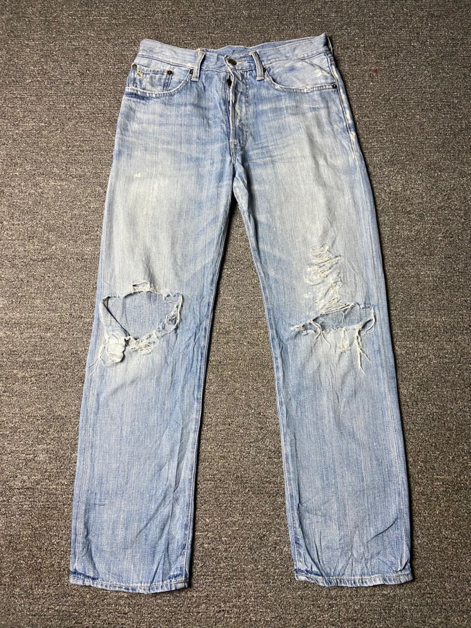 Polo Ralph Lauren Polo Ralph Lauren Authentic Dungarees Ripped Jeans (157) Size US 29 - 1 Thumbnail