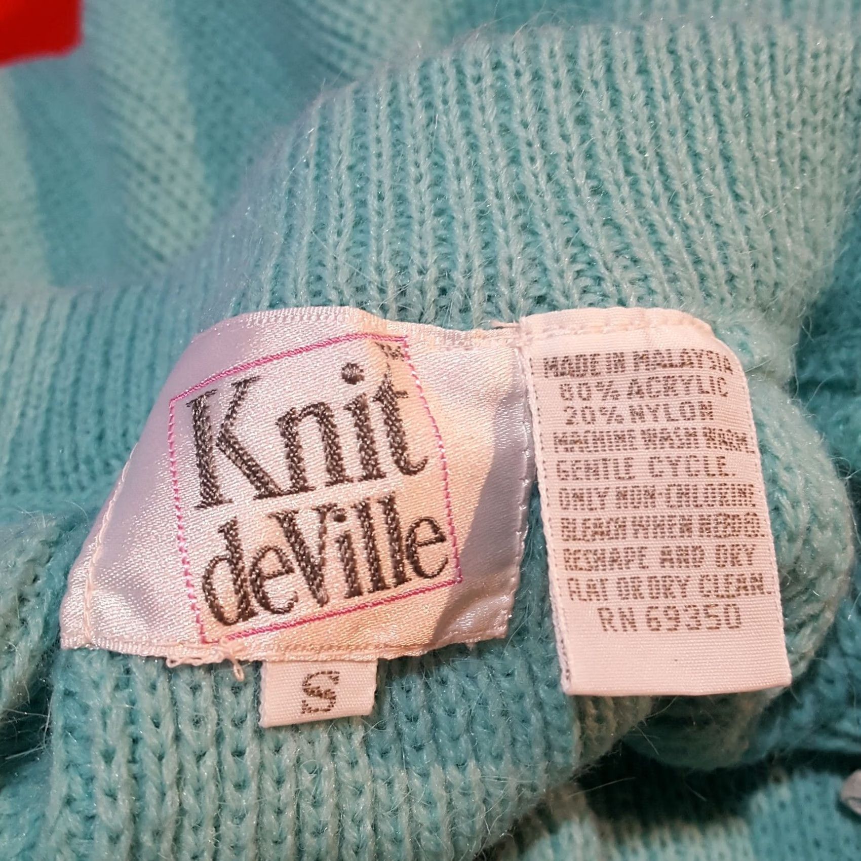 Vintage VINTAGE Knit A-Line Skirt Women's S Blue 80s 90s High Waist Midi Pencil Knit deVille Vintage Retro Size 28" / US 6 / IT 42 - 6 Thumbnail
