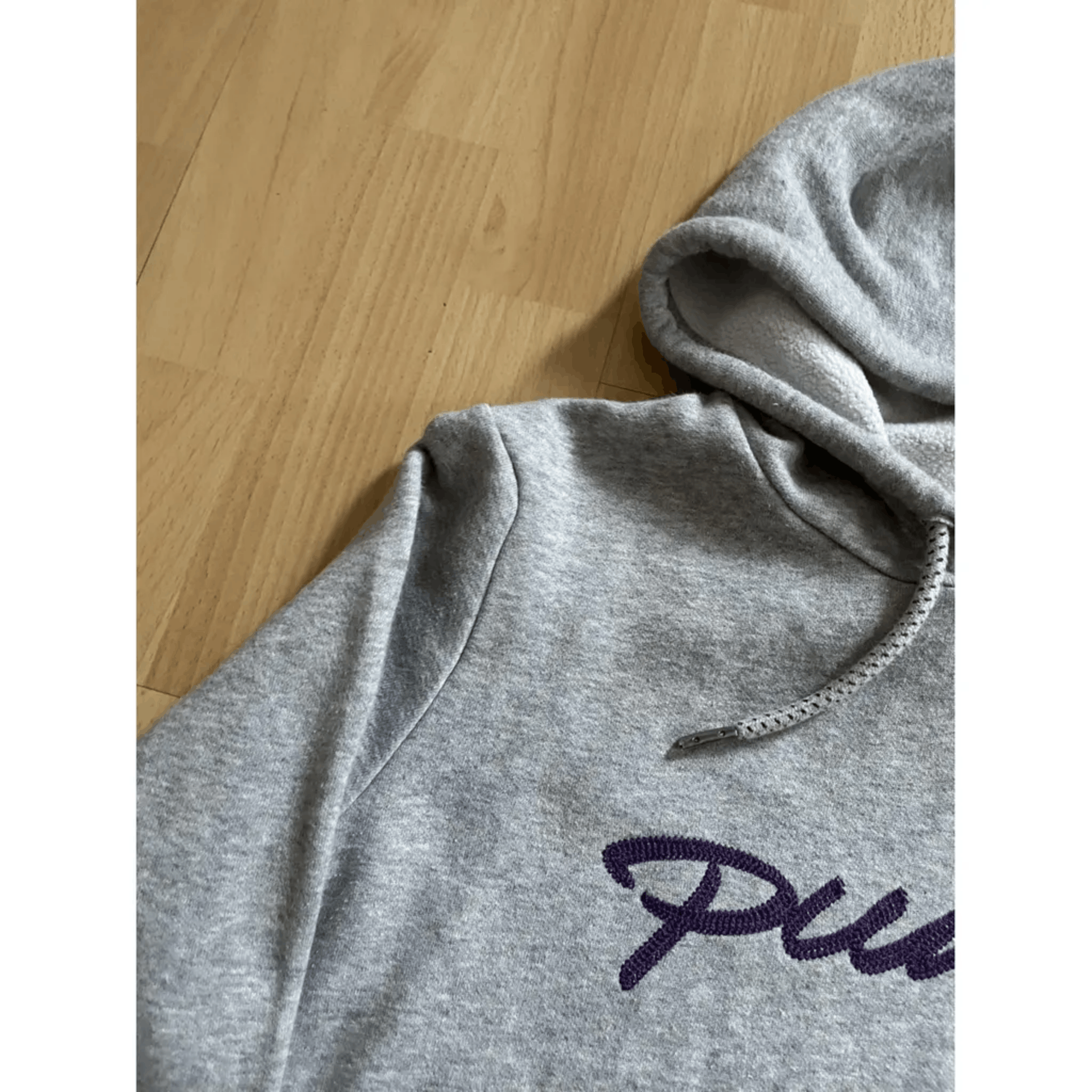 Puma Authentic Puma Gray Hoodie - Embroidered Logo, Size L, Used Size US L / EU 52-54 / 3 - 1 Thumbnail