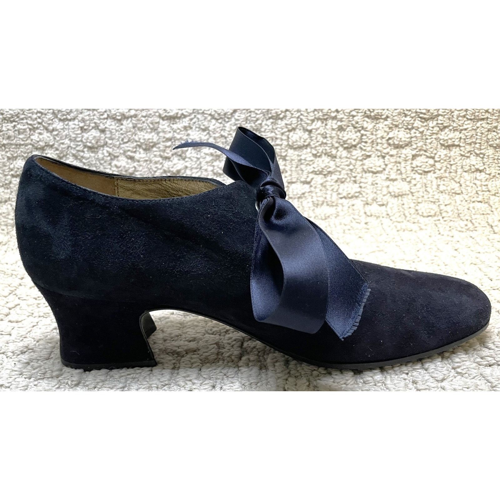 Yves Saint Laurent Yves Saint Lauren Shoes 9M Navy Blue Lace Up Victorian Look Size US 9 / IT 39 - 5 Thumbnail