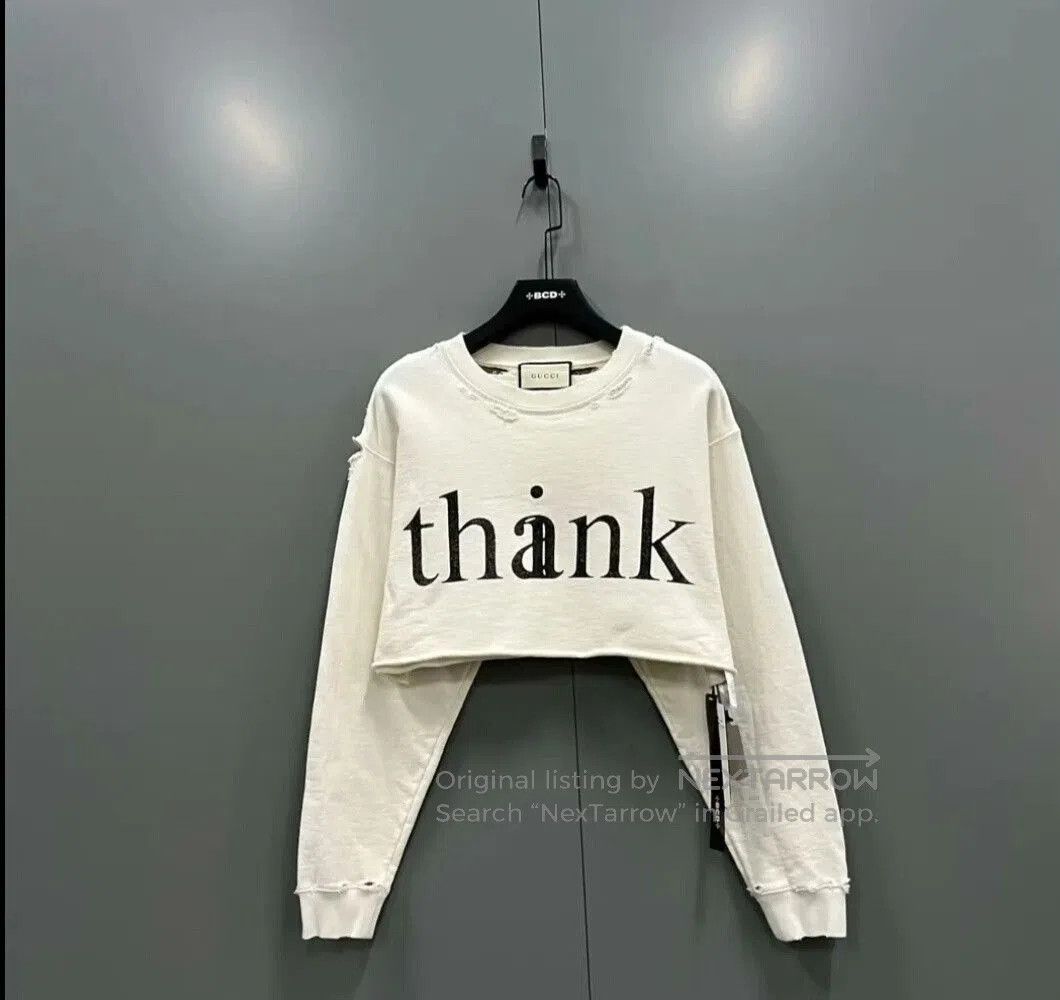 Gucci Letter Print Crewneck Sweatshirt.