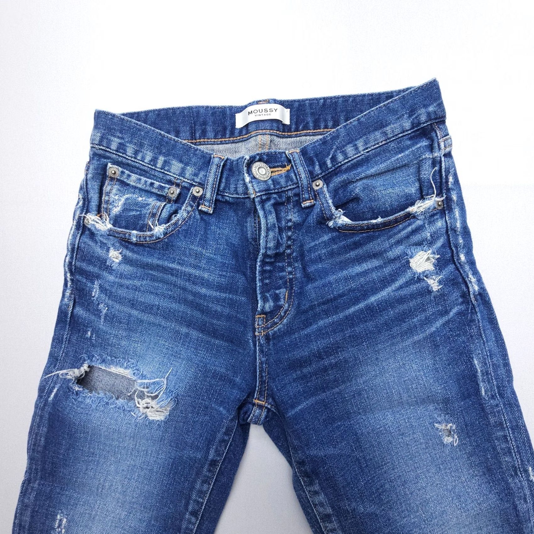 MOUSSY Moussy Vintage Howa Cropped Jeans 26 x 23" Dark Wash Slim Denim Women City Jeans Size 26" / US 2 / IT 38 - 3 Thumbnail