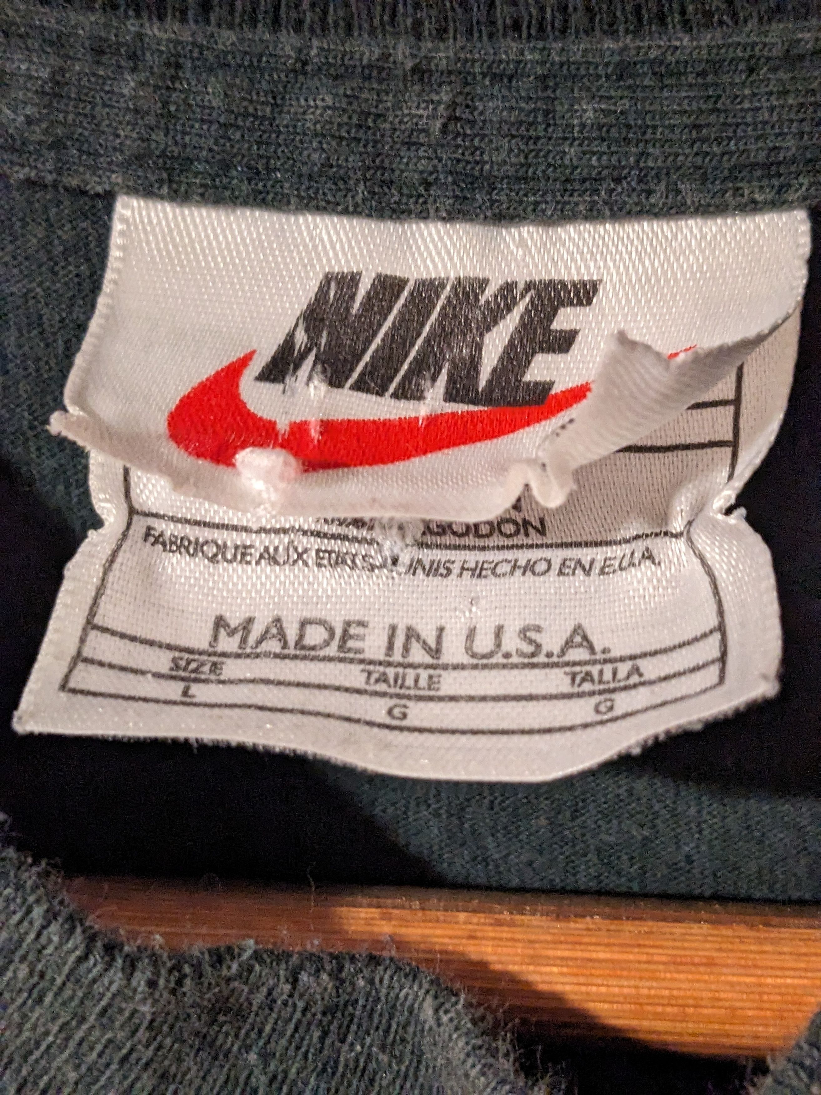 Nike × Vintage Vintage 90s Nike Infinite Woman's Black Large T-Shirt Size L / US 10 / IT 46 - 3 Thumbnail