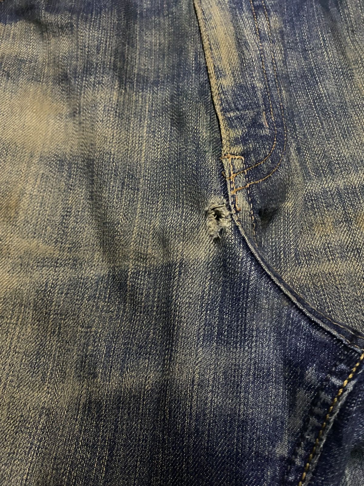 Japanese Brand Vintage Japanese Brand Edwin 503 Mud Wash Distressed Jeans Size US 34 / EU 50 - 10 Thumbnail