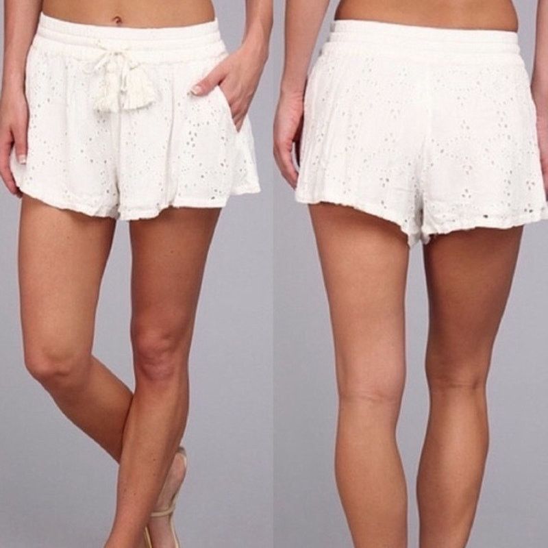 Free People Free People Eyelet Shorts Size 32" / US 10 / IT 46 - 1 Thumbnail
