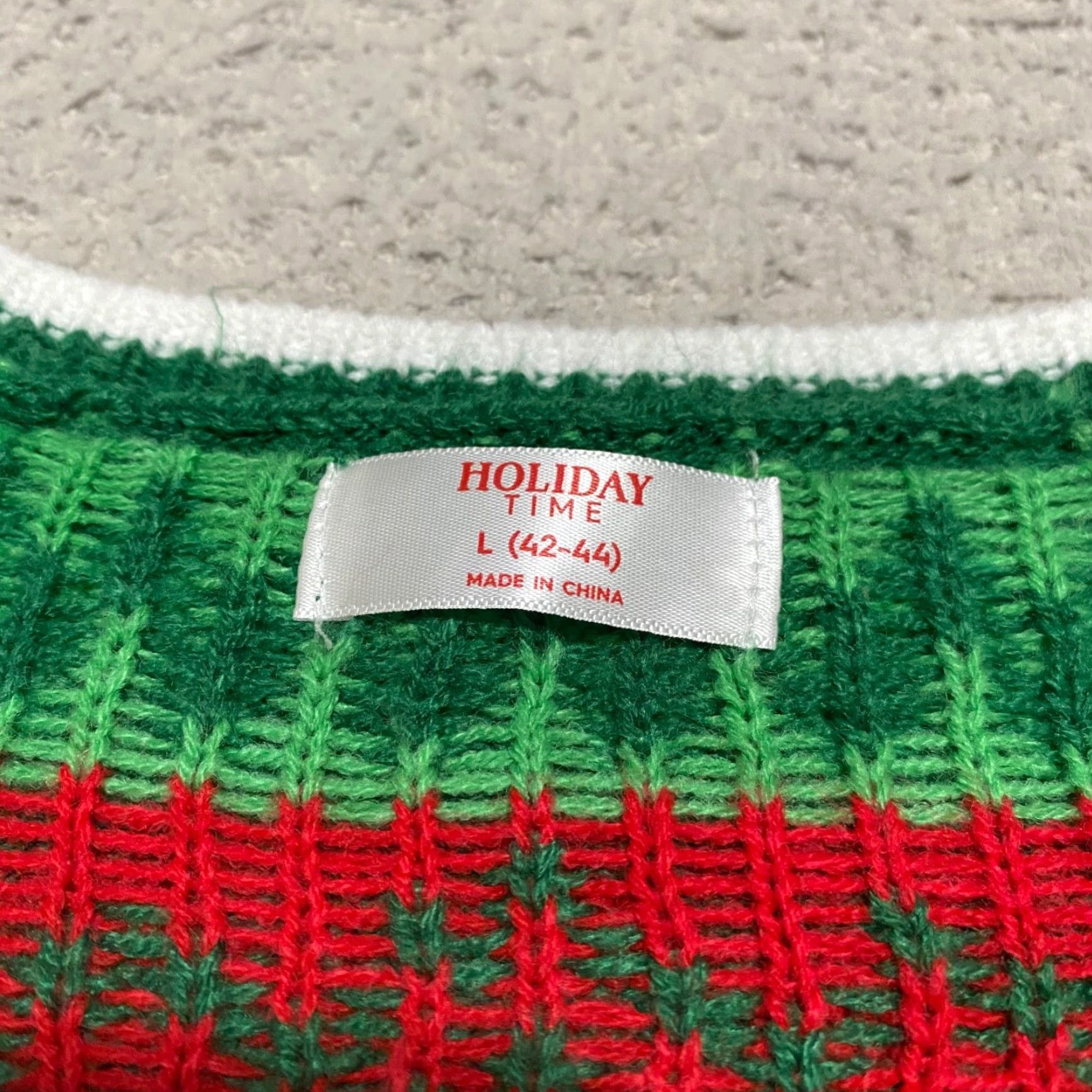 Vintage Holiday Time Mens Large Ugly Christmas Sweater Green Mood Cow Crew Neck Size US L / EU 52-54 / 3 - 5 Thumbnail
