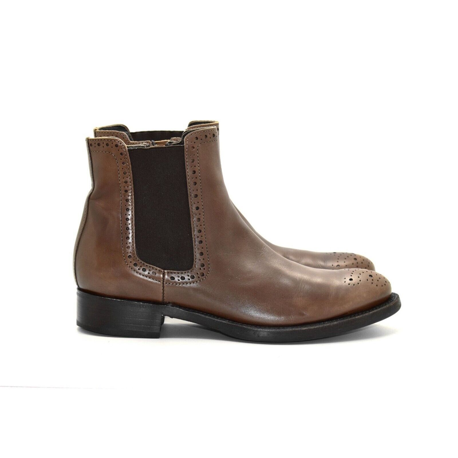 AGL AGL ATTILIO GIUSTI LEOMBRUNI Brown Leather Chelsea Boots 37 Size US 7 / IT 37 - 2 Thumbnail
