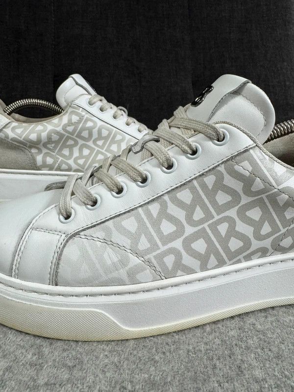 Bogner Bogner Milan Monogram White Leather Low Top Sneakers 42 Size US 9 / EU 42 - 3 Thumbnail