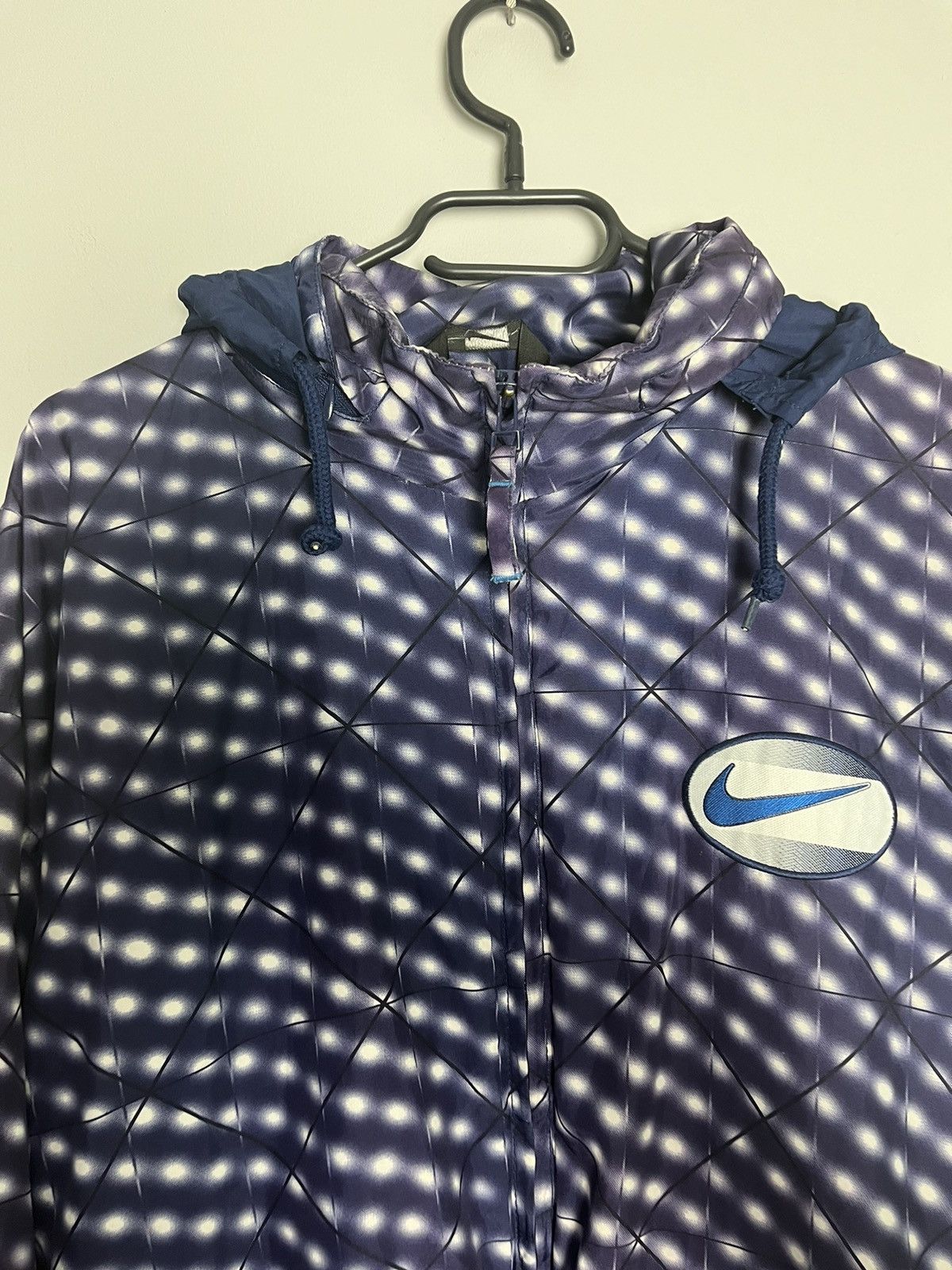 Nike Nike Vintage 90 Center Middle Swoosh Printed Graphic Jacket Size US L / EU 52-54 / 3 - 9 Thumbnail