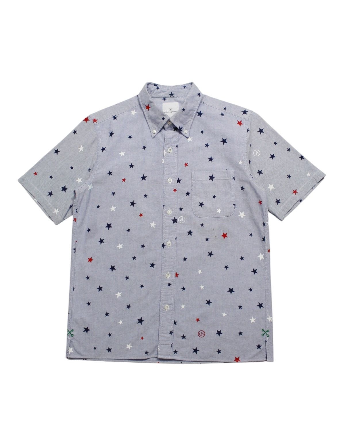 Fragment Design × Hiroshi Fujiwara × Japanese Brand SS2011 FRAGMENT DESIGN OXFORD STAR PATTERN B.D UNIFORM SHIRT Size US M / EU 48-50 / 2 - 1 Thumbnail