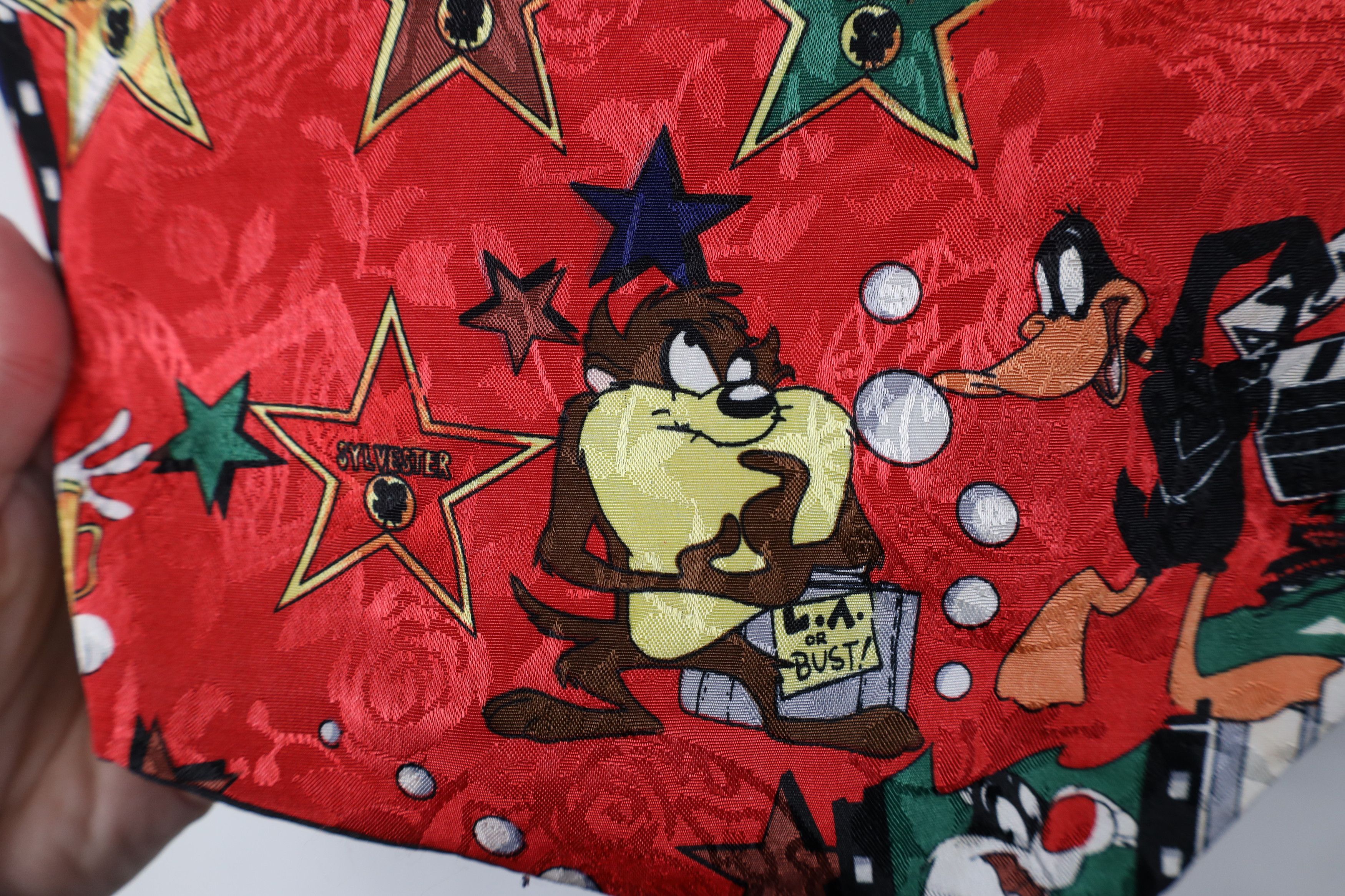 Vintage Vintage 90s Looney Tunes Hollywood Movie Tie Vest Jacket Size ONE SIZE - 4 Thumbnail