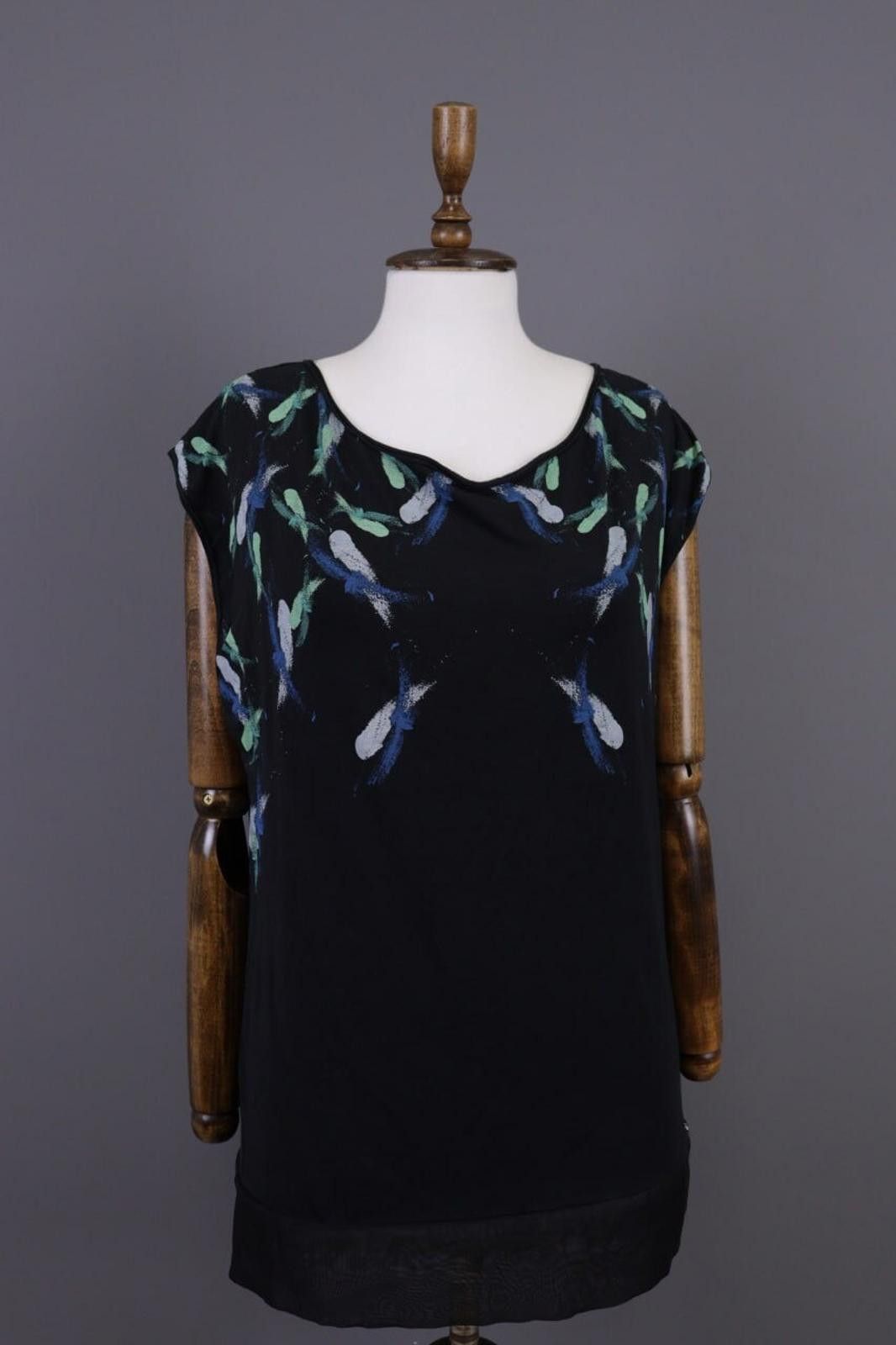 Designer Cop Copine Antibes Graffiti Summer Tunic Top Shirt Size L Size L / US 10 / IT 46 - 1 Thumbnail