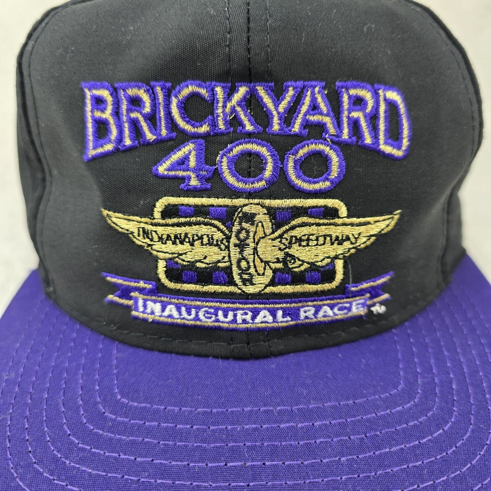 Logo 7 Vintage Nascar Brickyard 400 Snapback Hat Logo 7 90s Size ONE SIZE - 2 Thumbnail