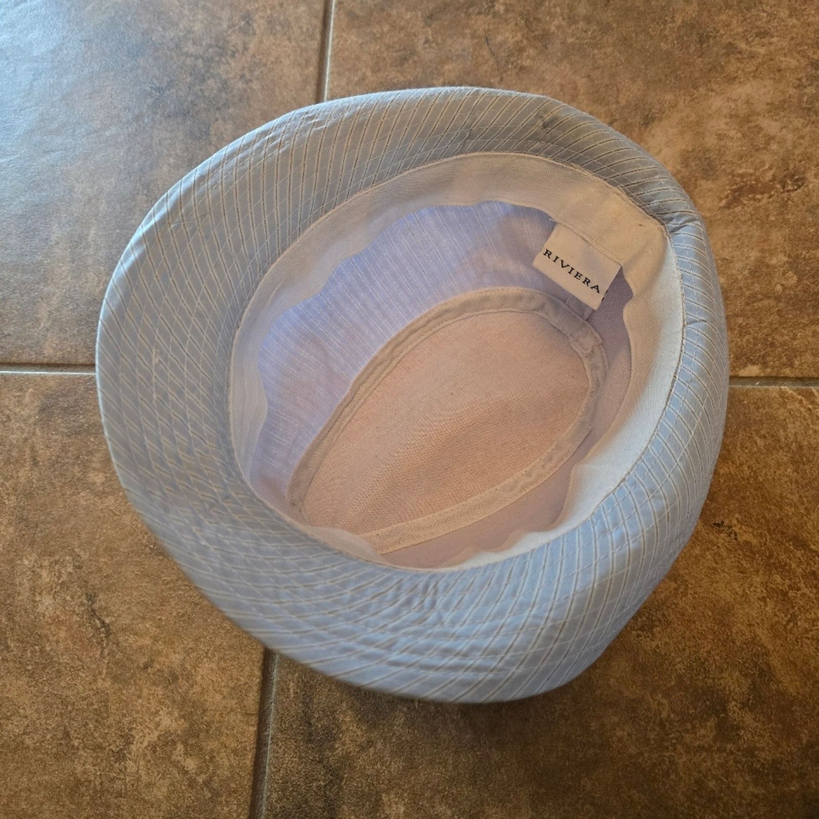 Other Light Blue | RIVIERA | Pinstriped Fedora Size ONE SIZE - 3 Thumbnail