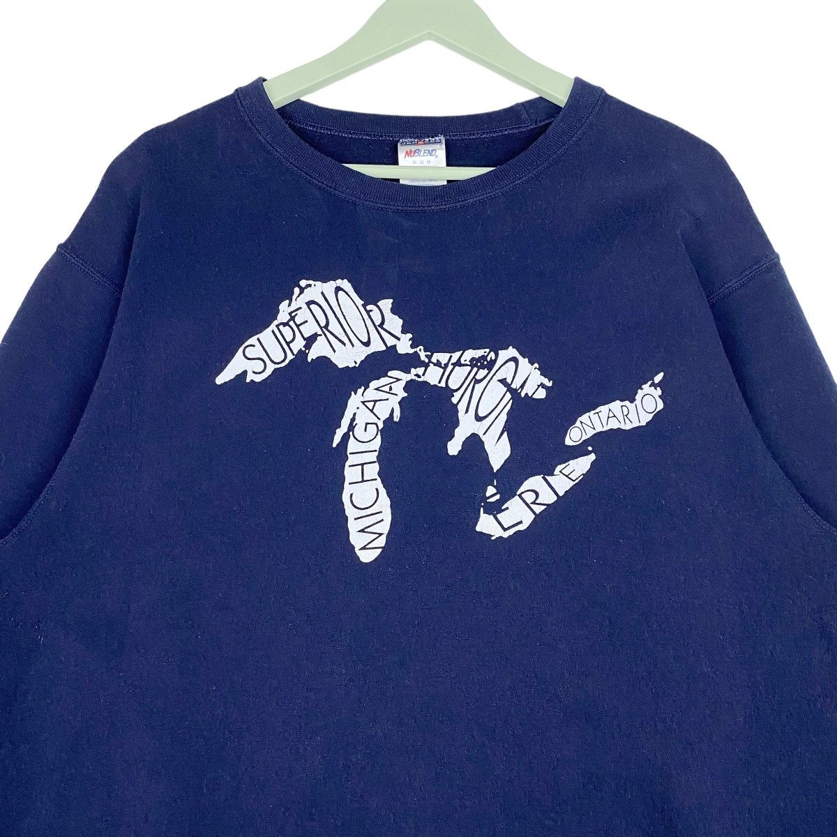 Jerzees Superior Michigan Maps Sweatshirt Crewneck Pullover Jumper Size US M / EU 48-50 / 2 - 2 Thumbnail